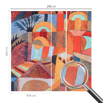 Self-adhesive photo wallpaper with a colorful mosaic design
