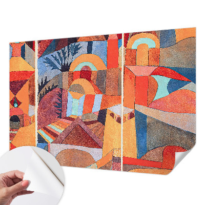 Self-adhesive photo wallpaper with a colorful mosaic design