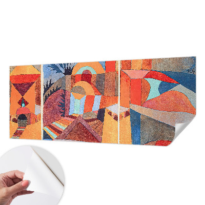 Self-adhesive photo wallpaper with a colorful mosaic design