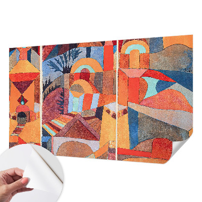 Self-adhesive photo wallpaper with a colorful mosaic design