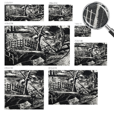 Self-adhesive wall mural with an architectural landscape design
