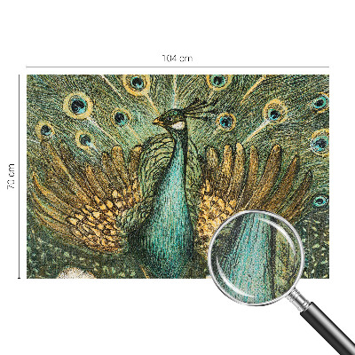 3D photo wallpaper mural Majestic peacock