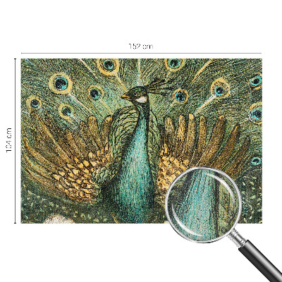 3D photo wallpaper mural Majestic peacock
