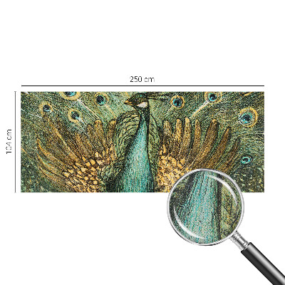 3D photo wallpaper mural with a majestic peacock design