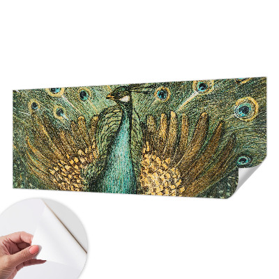 3D photo wallpaper mural with a majestic peacock design