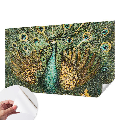 3D photo wallpaper mural Majestic peacock