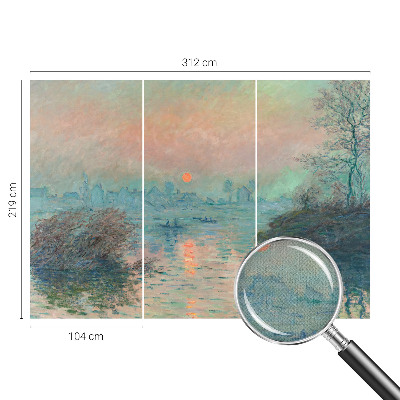 Children's wall mural with an atmospheric twilight scene