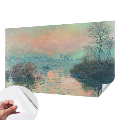 Children's wall mural with an atmospheric twilight scene