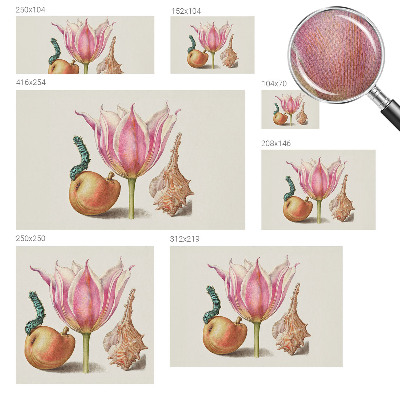 Removable wall mural featuring a natural symbiosis design