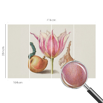 Removable wall mural featuring a natural symbiosis design