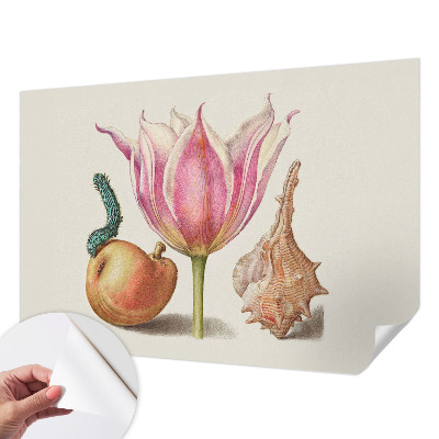 Removable wall mural featuring a natural symbiosis design