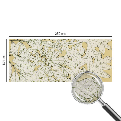 Removable wall mural wallpaper with a tree leaf pattern