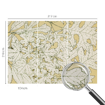 Removable wall mural wallpaper Tree leaves