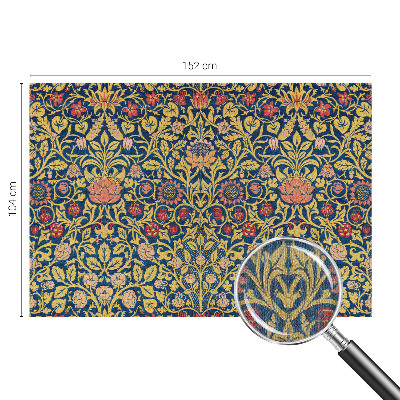 Peel and stick wall mural for bedroom with a floral pattern