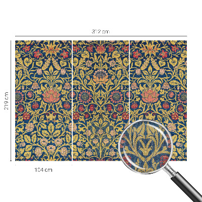Peel and stick wall mural for bedroom with a floral pattern