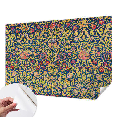 Peel and stick wall mural for bedroom with a floral pattern