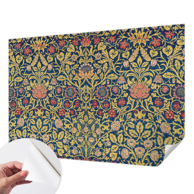 Peel and stick wall mural for bedroom with a floral pattern