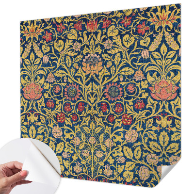 Peel and stick wall mural for bedroom with a floral pattern
