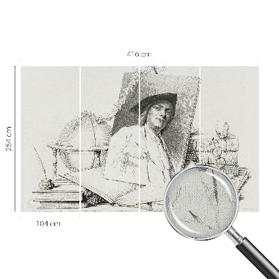 3D photo wallpaper mural Artistic portrait