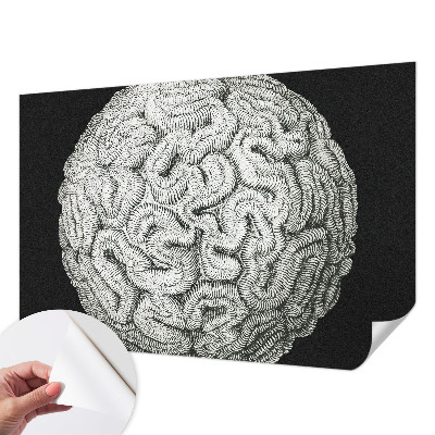 3D wall mural with a spherical structure design