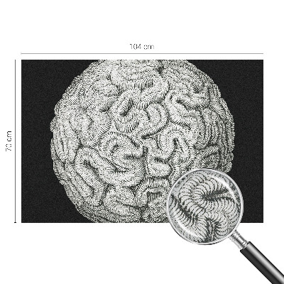 3D wall mural with a spherical structure design