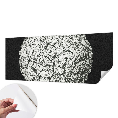 3D wall mural with a spherical structure design