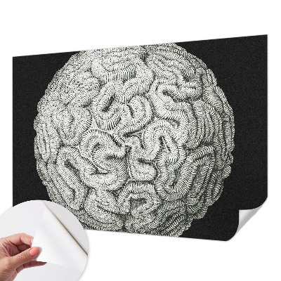 3D wall mural with a spherical structure design