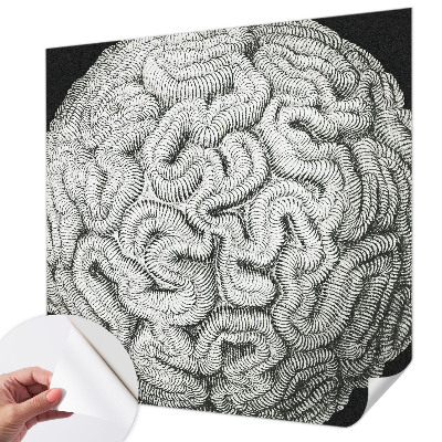 3D wall mural with a spherical structure design