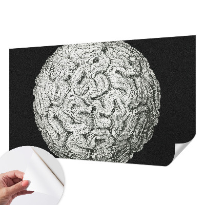 3D wall mural with a spherical structure design
