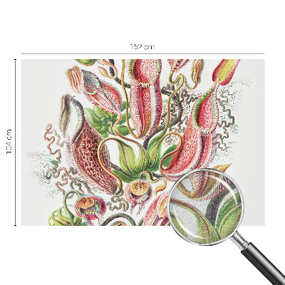 Children's wall mural with plant details