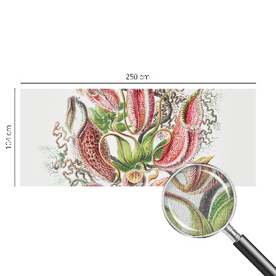 Children's wall mural with plant details