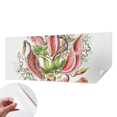 Children's wall mural with plant details