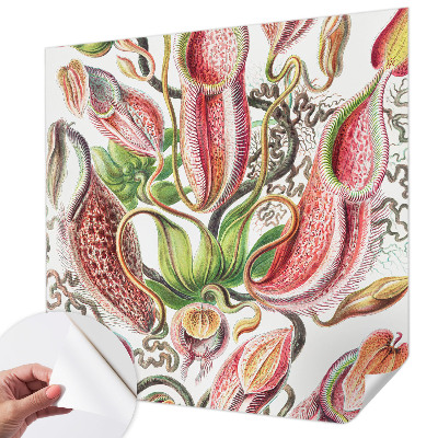 Children's wall mural with plant details