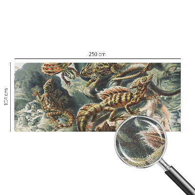 Baby room wall mural with an exotic reptiles design