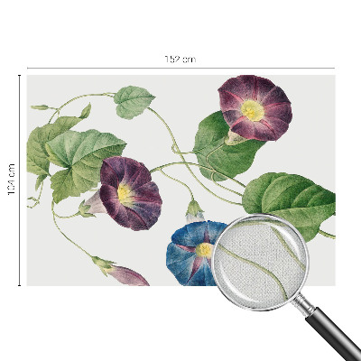 Peel and stick wallpaper mural with a floristic design