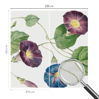 Peel and stick wallpaper mural with a floristic design