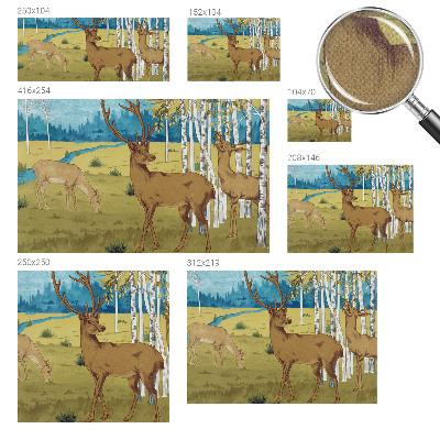 Removable wall mural featuring a forest harmony design