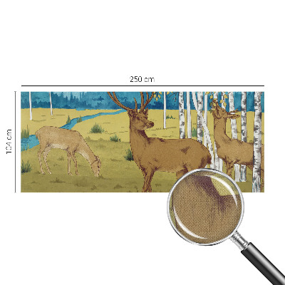 Removable wall mural featuring a forest harmony design