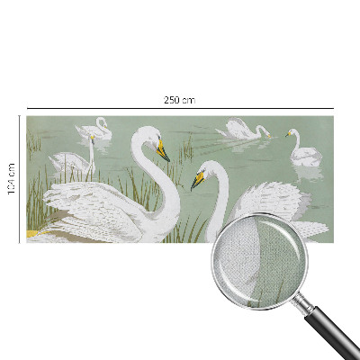 Stick-on wall mural with a Swan Lake design