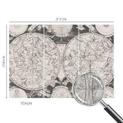 Removable wall mural wallpaper Star map