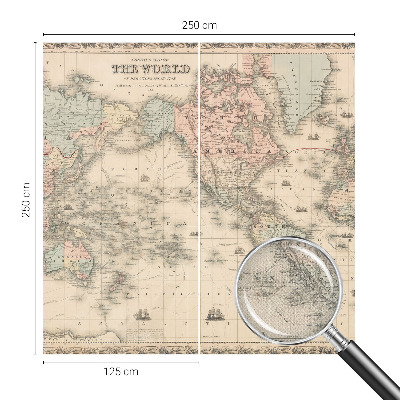 Peel and stick wall mural for kids' room Historical map