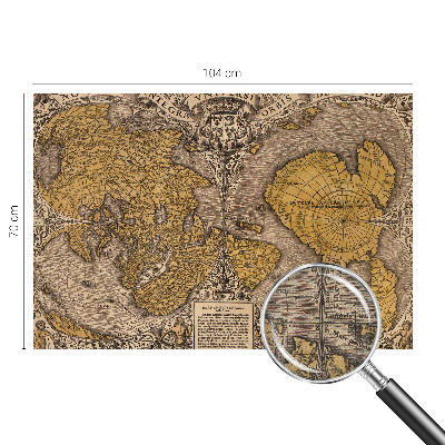 3D wall mural Historical cartography