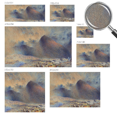 Peel-and-stick wall mural with a mountain landscape suitable for a bedroom