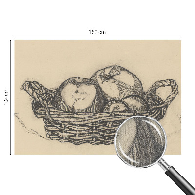 3D photo wallpaper mural with a fruit basket motif