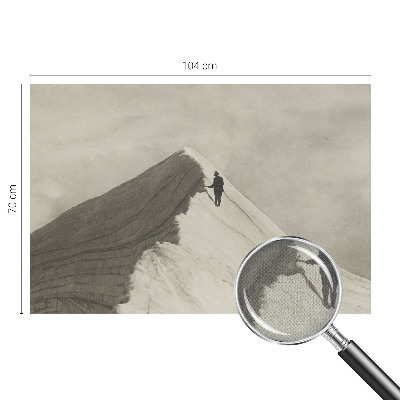 Baby room wall mural featuring a lone climber design