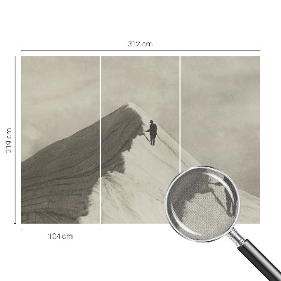 Baby room wall mural featuring a lone climber design