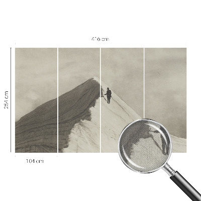 Baby room wall mural featuring a lone climber design