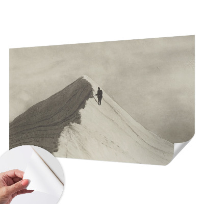 Baby room wall mural featuring a lone climber design