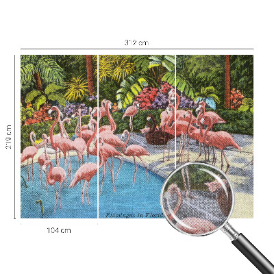 Stick-on wall mural with an exotic scene