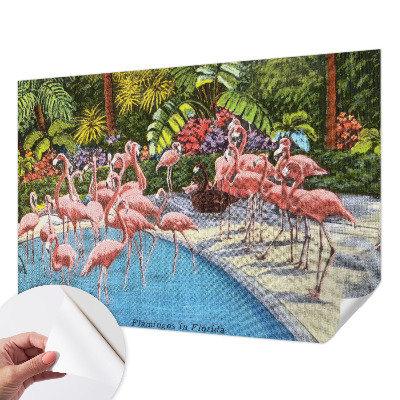 Stick-on wall mural with an exotic scene